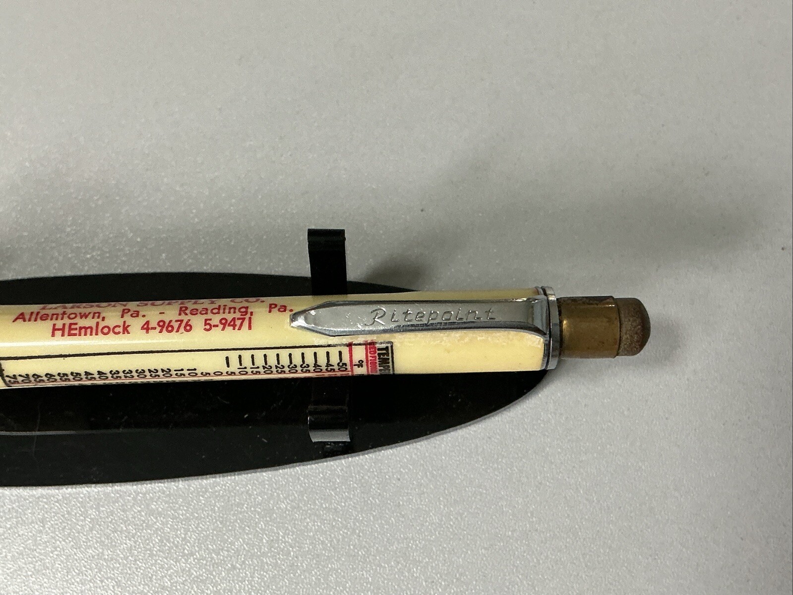 VTG Ritepoint Mech. Pencil Larson Supply Co Allentown Temp/Pressure Chart A312