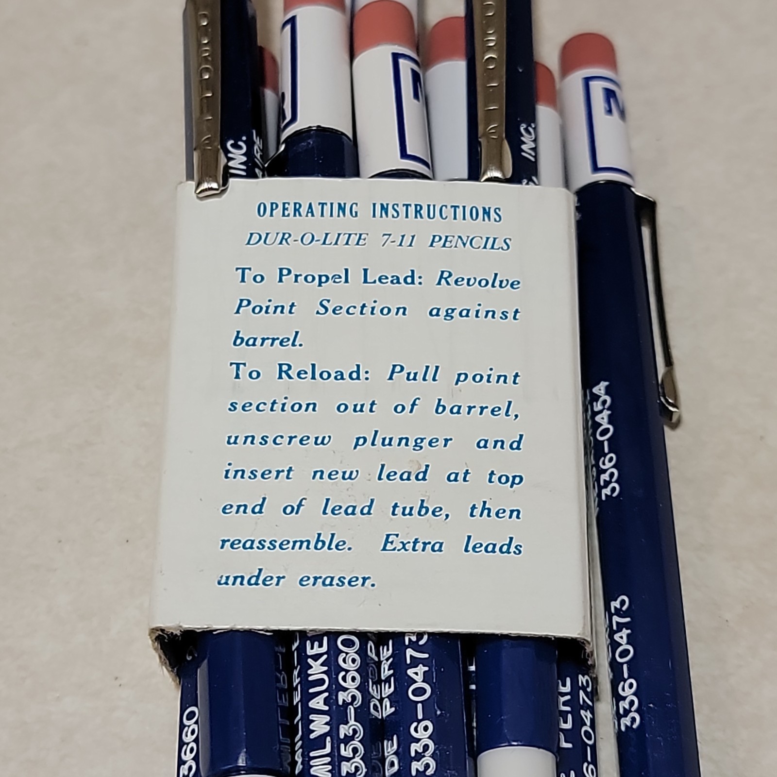 Vintage Durolite Autopoint Mechanical Pencil Miller Bradford & Risberg,-New