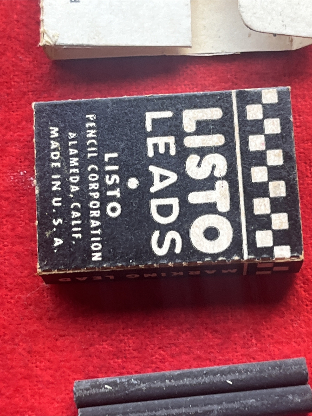 VINTAGE LISTO LEADS BLACK NO. 162 MARKINGS – USA (7a)