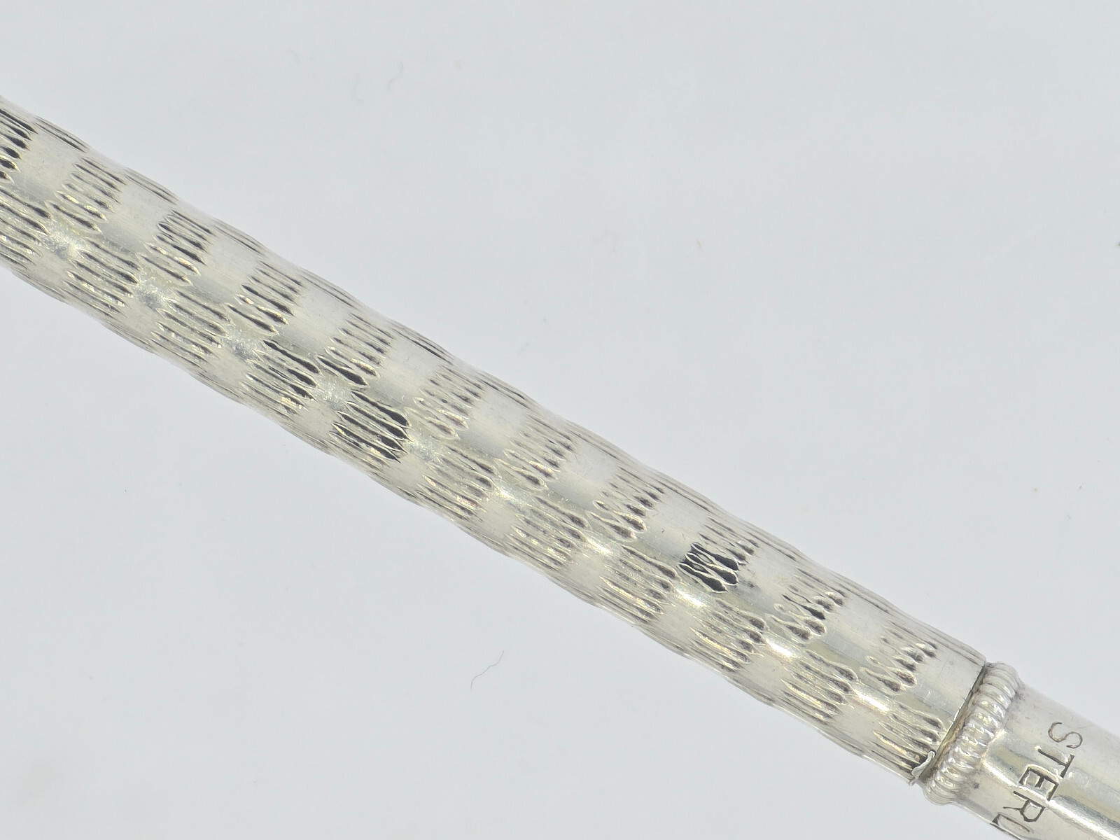 VINTAGE STERLING SILVER MECHANICAL CHATELAIN PENCIL ~ 2.75″