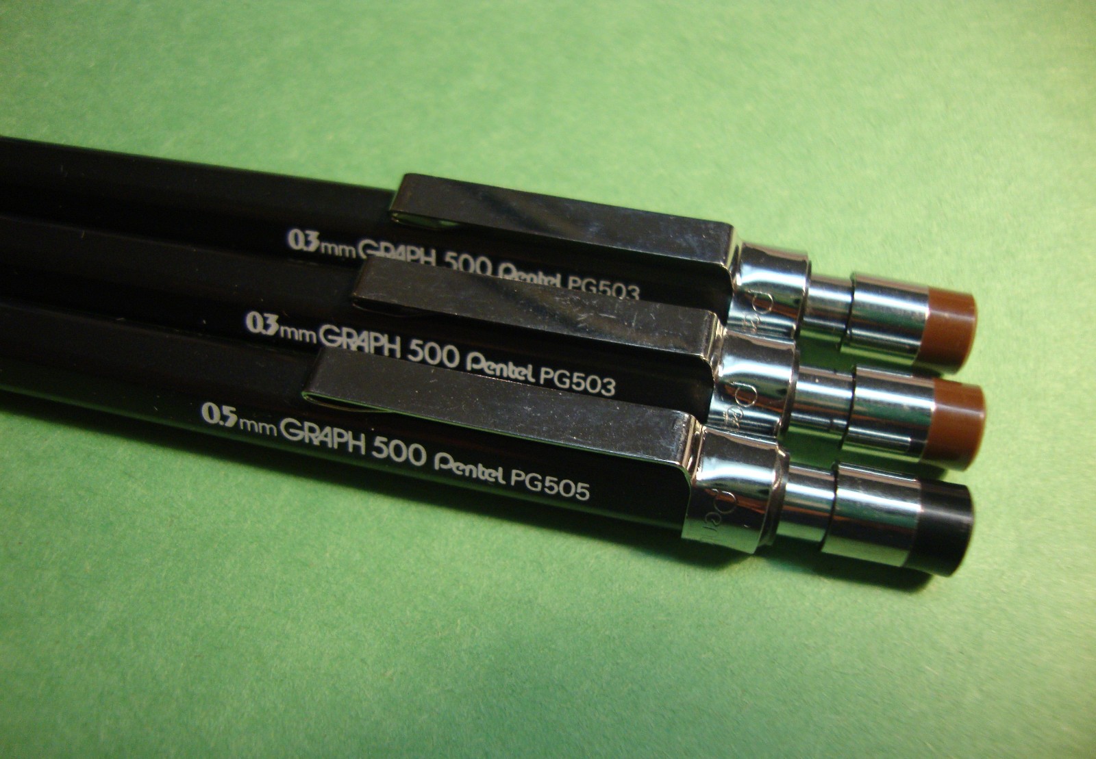 Lot of 4: Graph 500 Mechanical Drafting Pencils…Two of each, PG503 & PG505