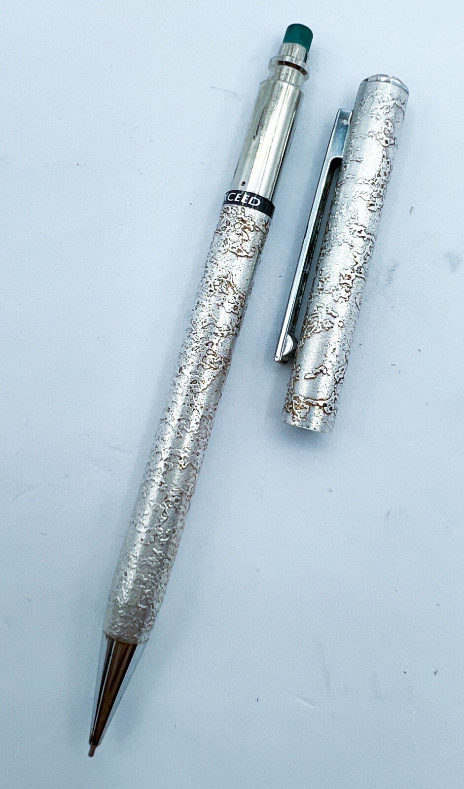 mitsubishi Exceed Silver mechanical pencil 0.5mm metal With Box Rare
