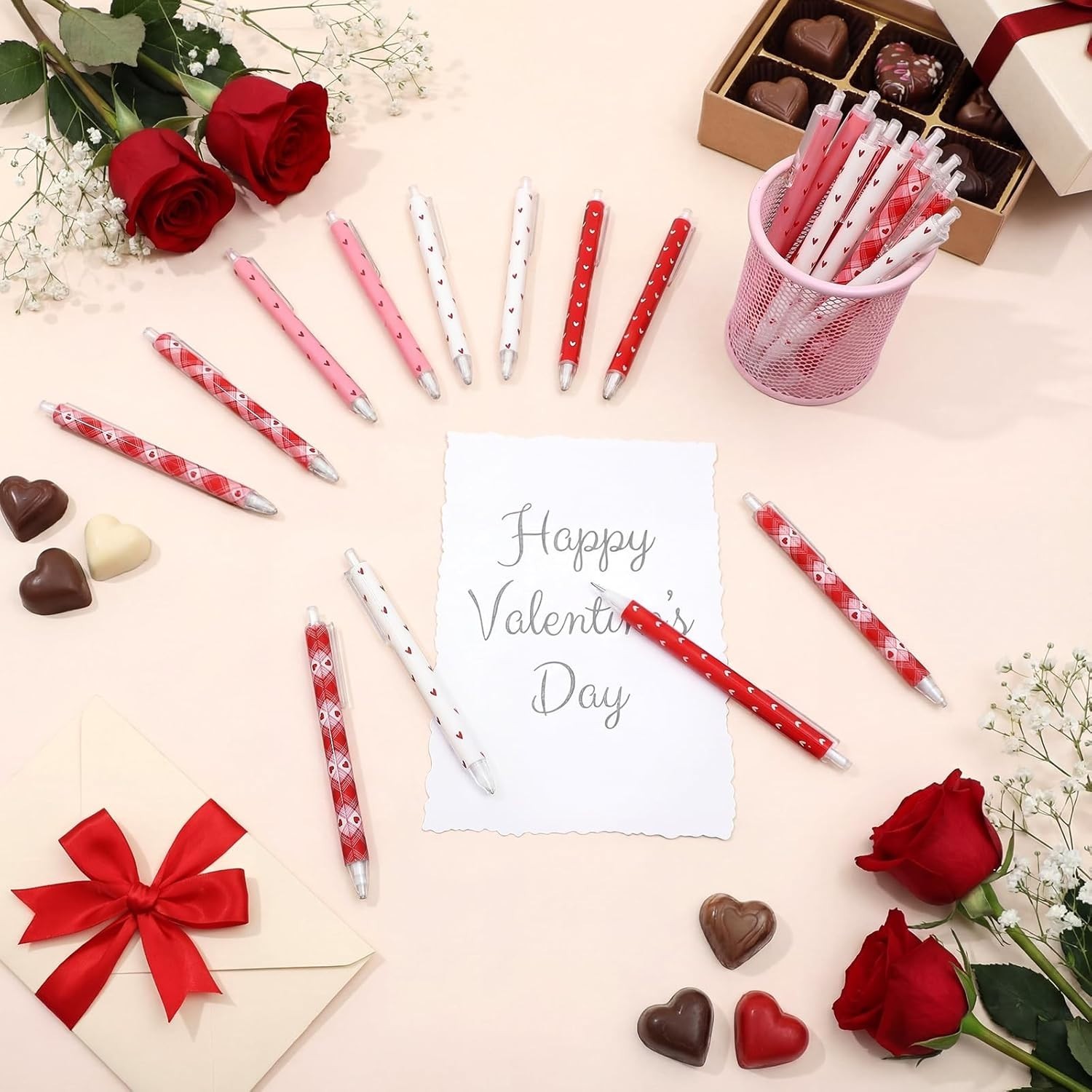 100 Pcs Cute Heart Mechanical Pencils Bulk 0.7Mm Stackable Fun Mechanical Pencil
