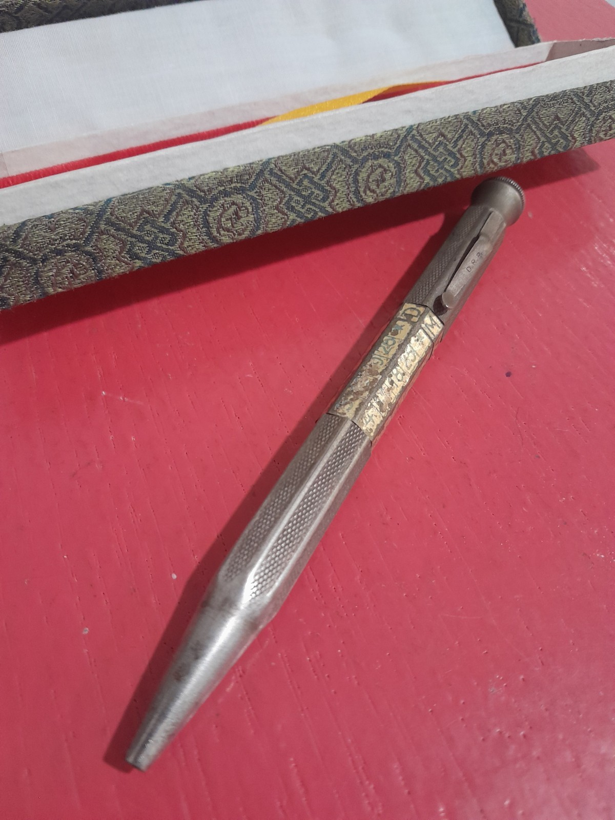 Rare Antique Mechanical Pencil. Rotating Calender Within Stem