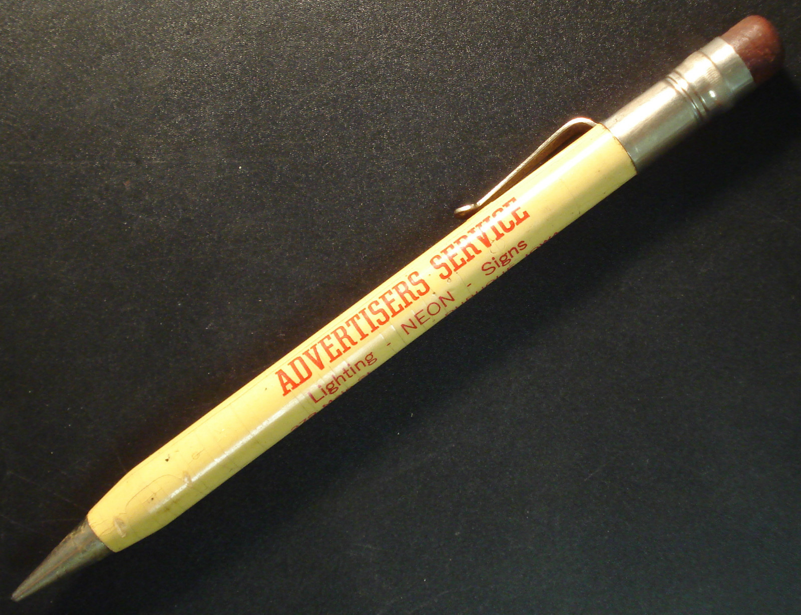 Vintage Dubuque, Iowa “Advertisers Service” Mechanical Pencil! Phone 236!
