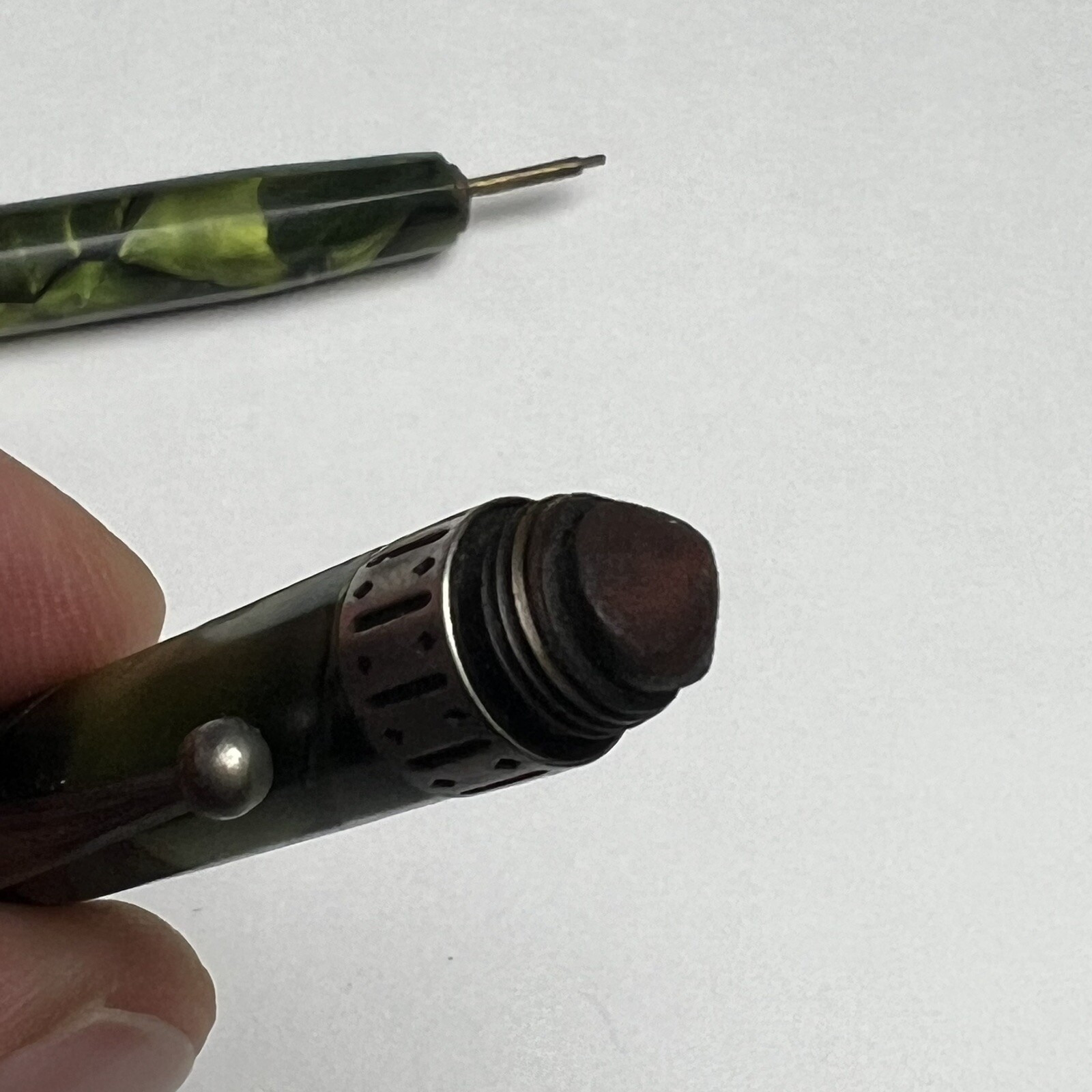 Kreko Mechanical Pencil Green Black Vintage for Parts Repair