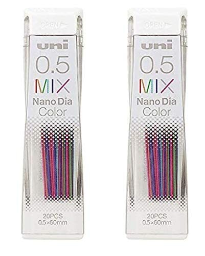 Mitsubishi Pencil Uni Nanodia Color Core 0.5mm MIX Set of 2