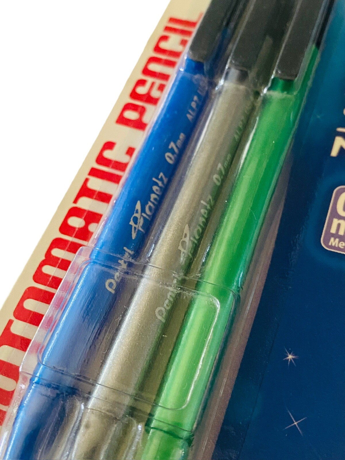 Pentel Planetz Automatic Pencil Mechanical 0.7mm 3 Pack of Vintage Office NEW