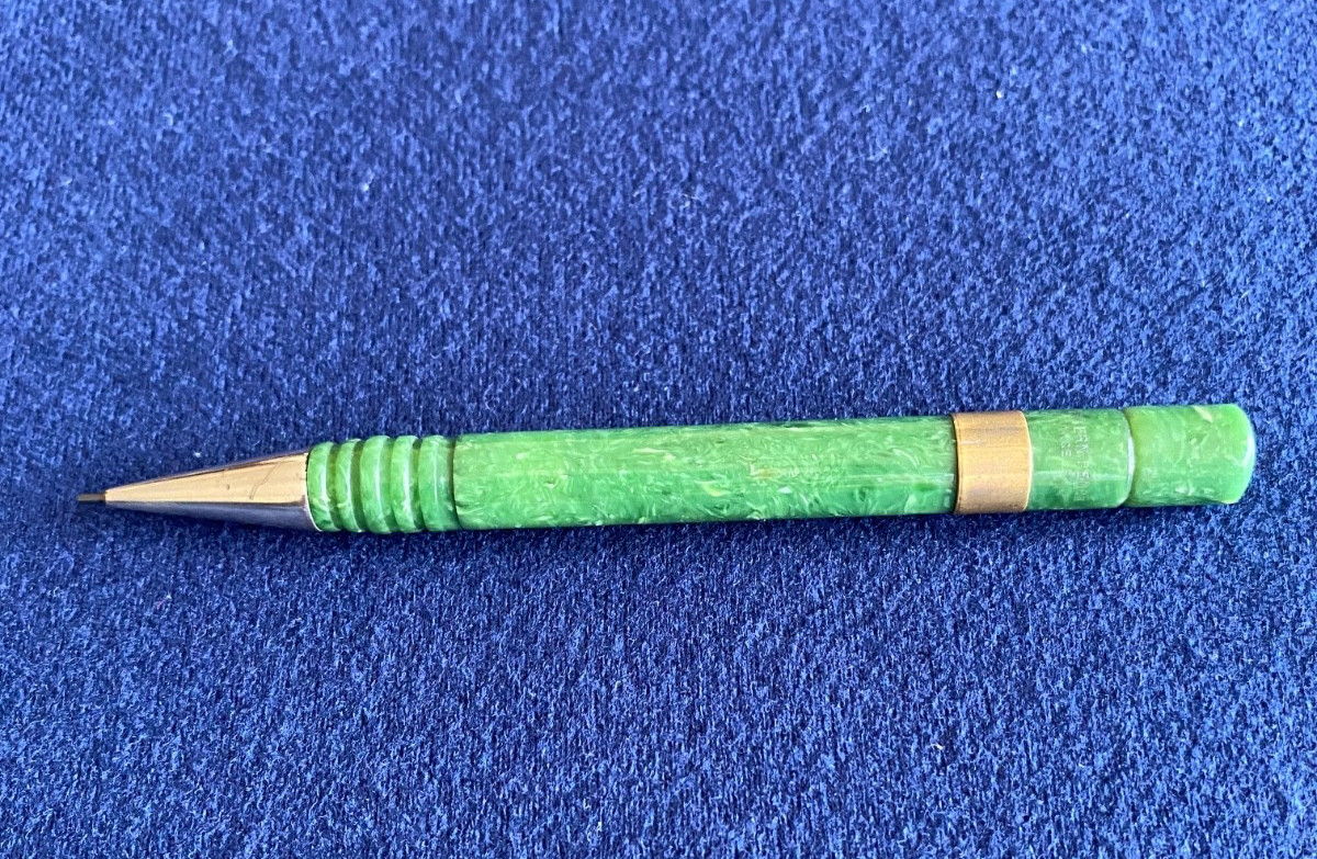 WESTERN PENCIL CO Los Angeles Jade Green Celluloid Mechanical Pencil 1920’s/30’s