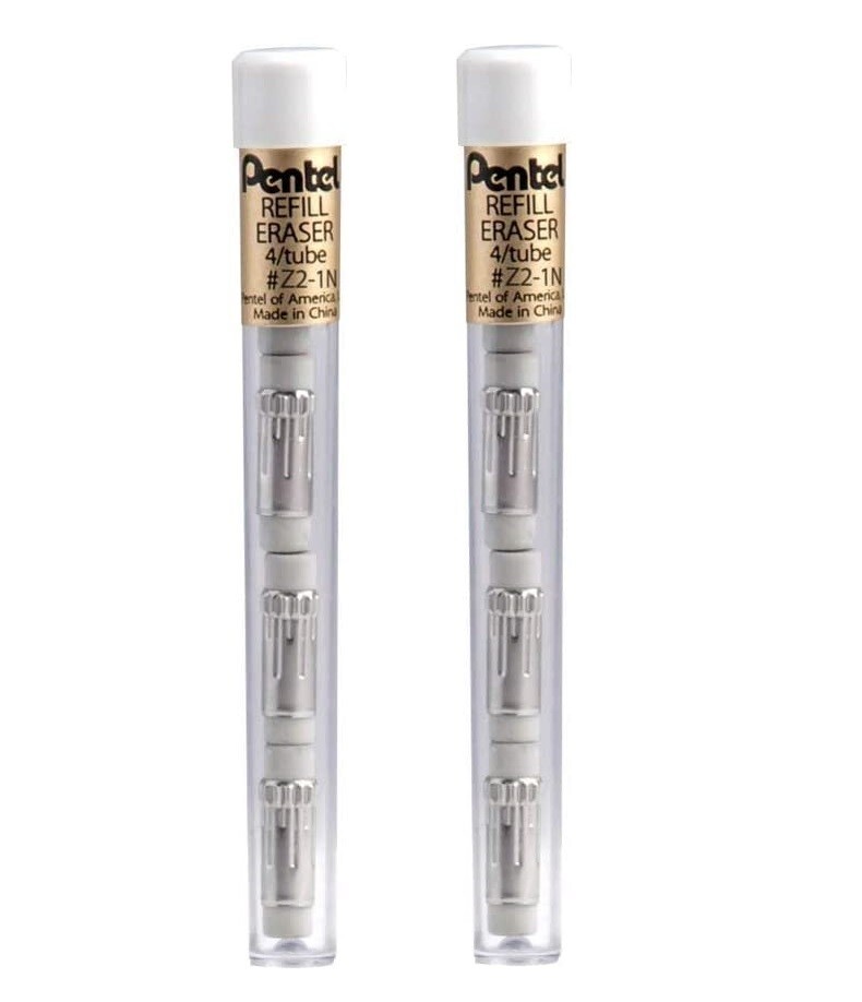 Pentel Eraser Refills, 2tube/8pec (Z2-1N) for Graph 500