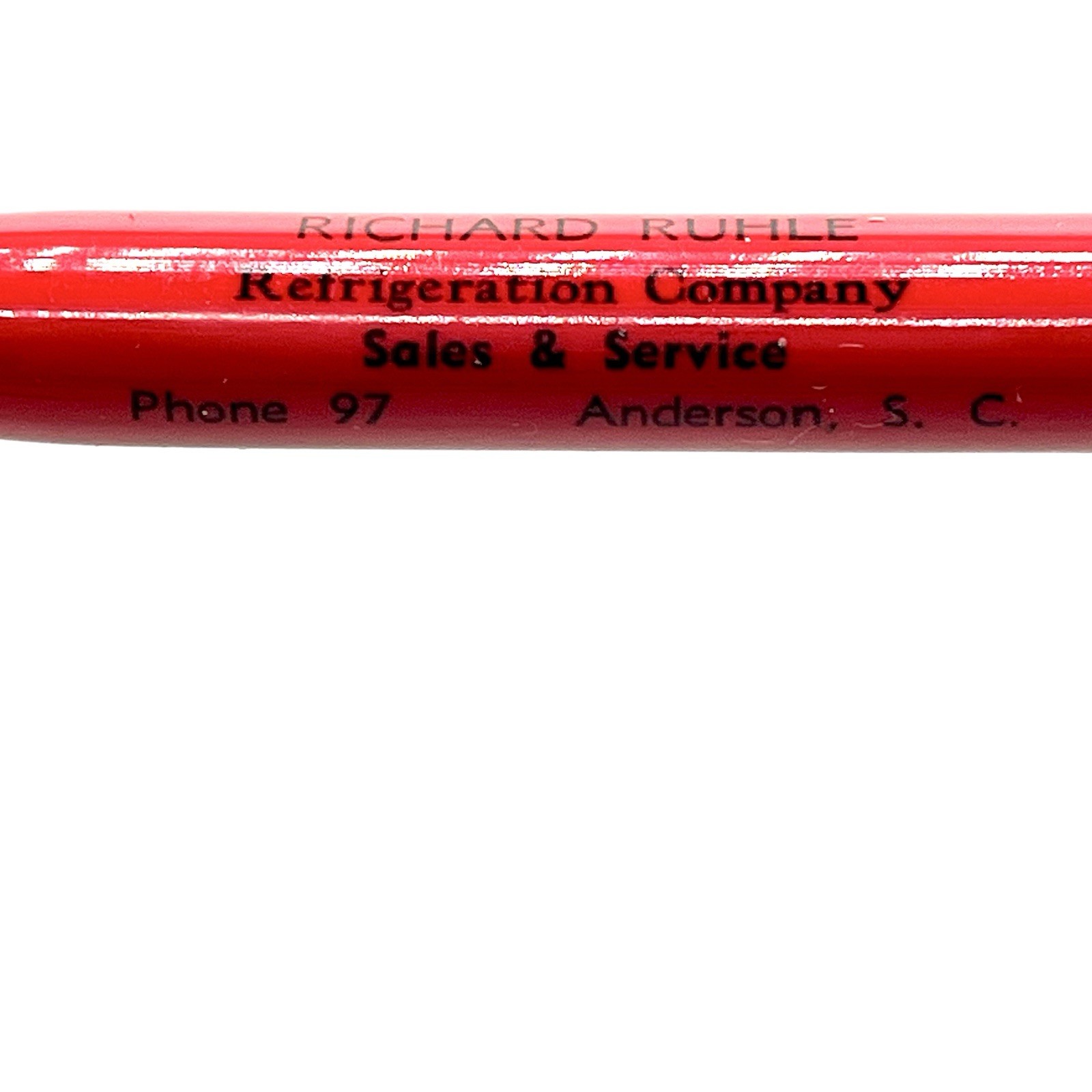 Vintage Telephony Ephemera Ritepoint Pencil Ruhle Refrigeration 2 Digit Phone#