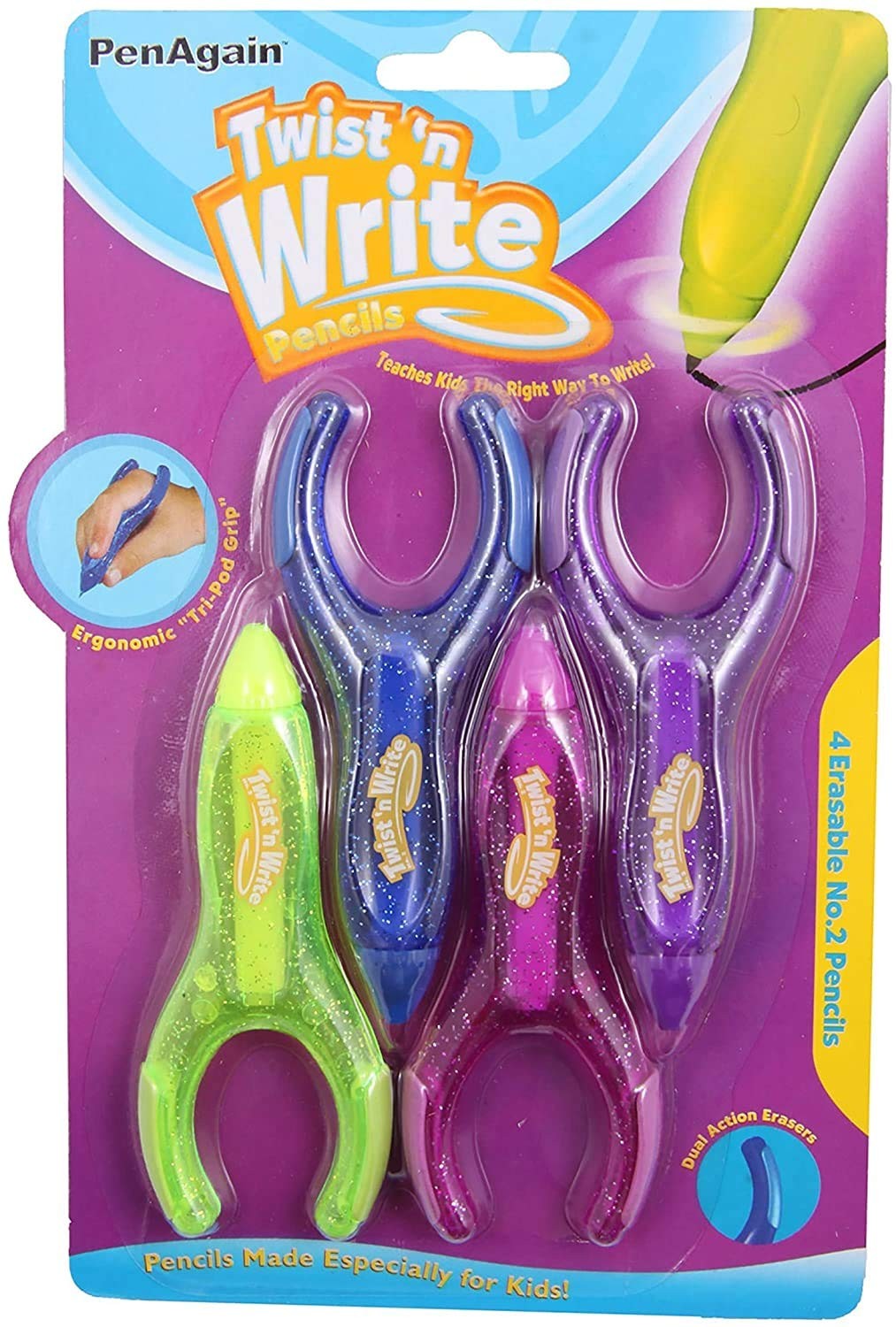 Twist ‘n Write Pencil Assorted Colors 4 Count 00071 Bundle 10 Count Refills