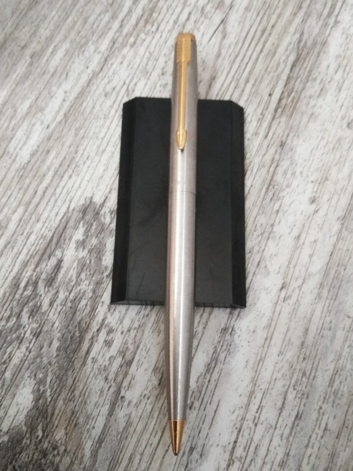 VTG. 1970’s Parker 45 Stainless Steel Mechanical Pencil 0.9MM Gold Trim (USA)