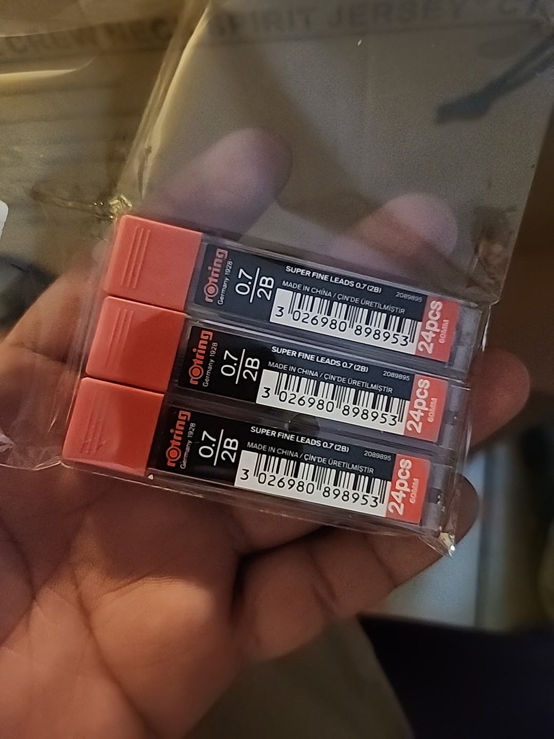 Rotring 0.7Mm 2B Super Polymer Leads 24 Count Pack Of 3 For Mechanical Pencils