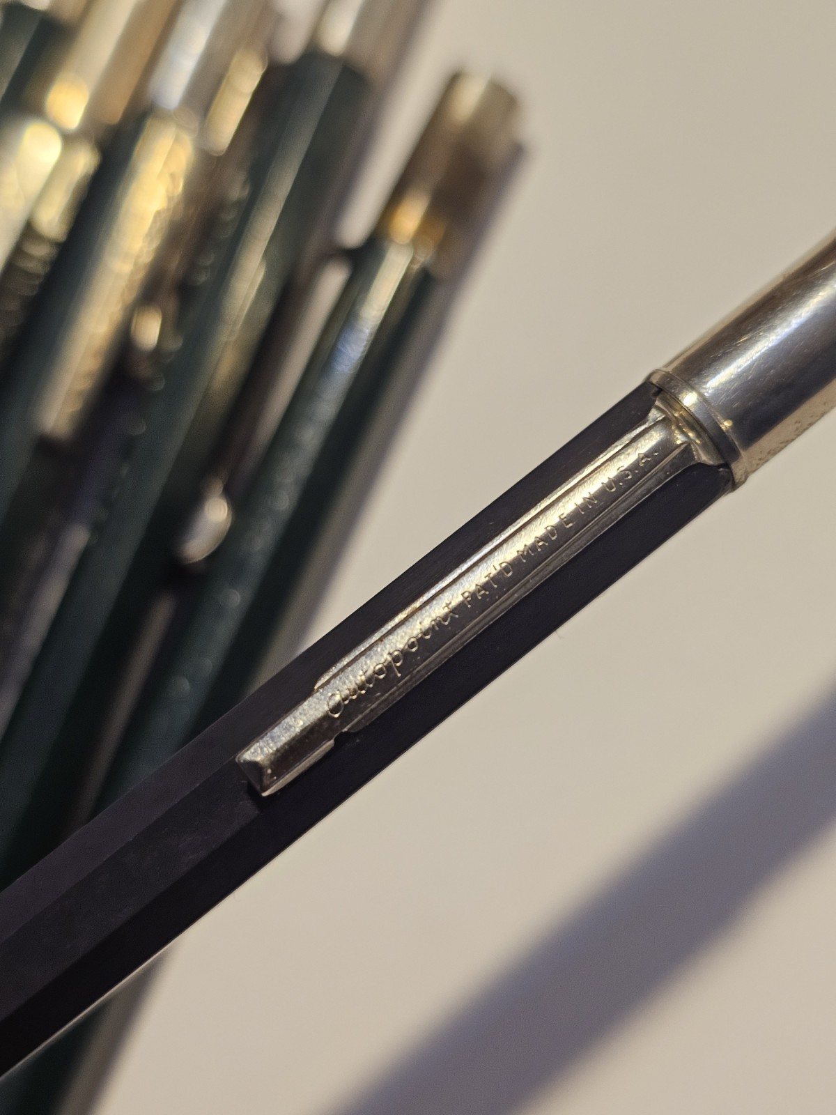 Vintage Green Durolite Bell System Property Mechanical Pencils Lot Of 6