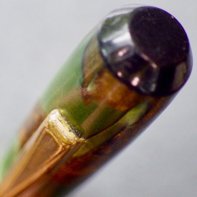 FREE US Ship•Serviced•PETER PAN Mech Pencil•Moss Agate•GT•Twist•1.18mm•Eraser