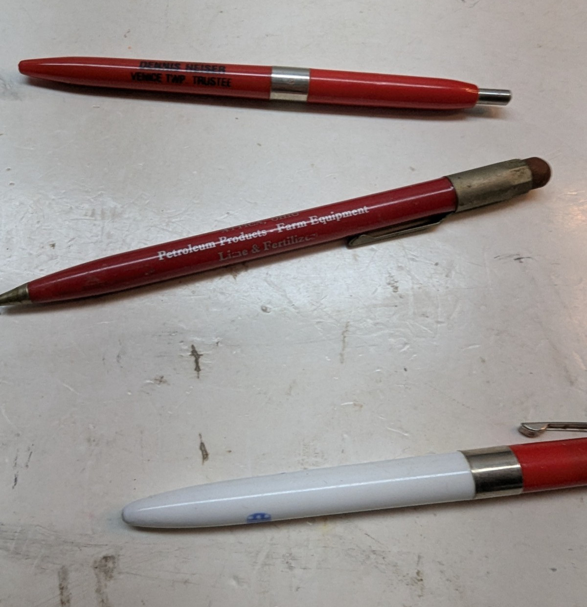 LOT OF 3 Vintage Scripto Mechanical Pencil and Ballpoint Pen Advertisement