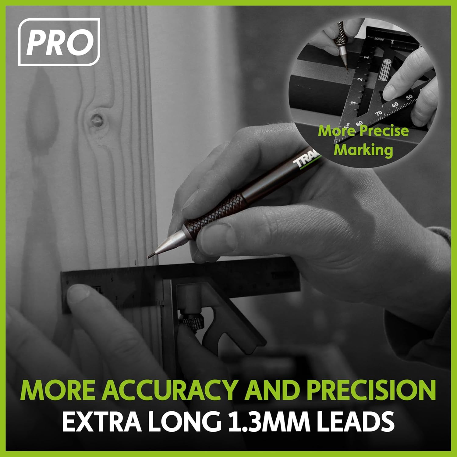 Pro Series Precision Pencil Replacement Leads Set – 24 X 1.3Mm Graphite Leads fo