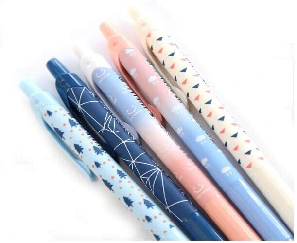 Blue Series Mechanical Pencils, Black Lead 0.7mm Point Automatic Pencil for
