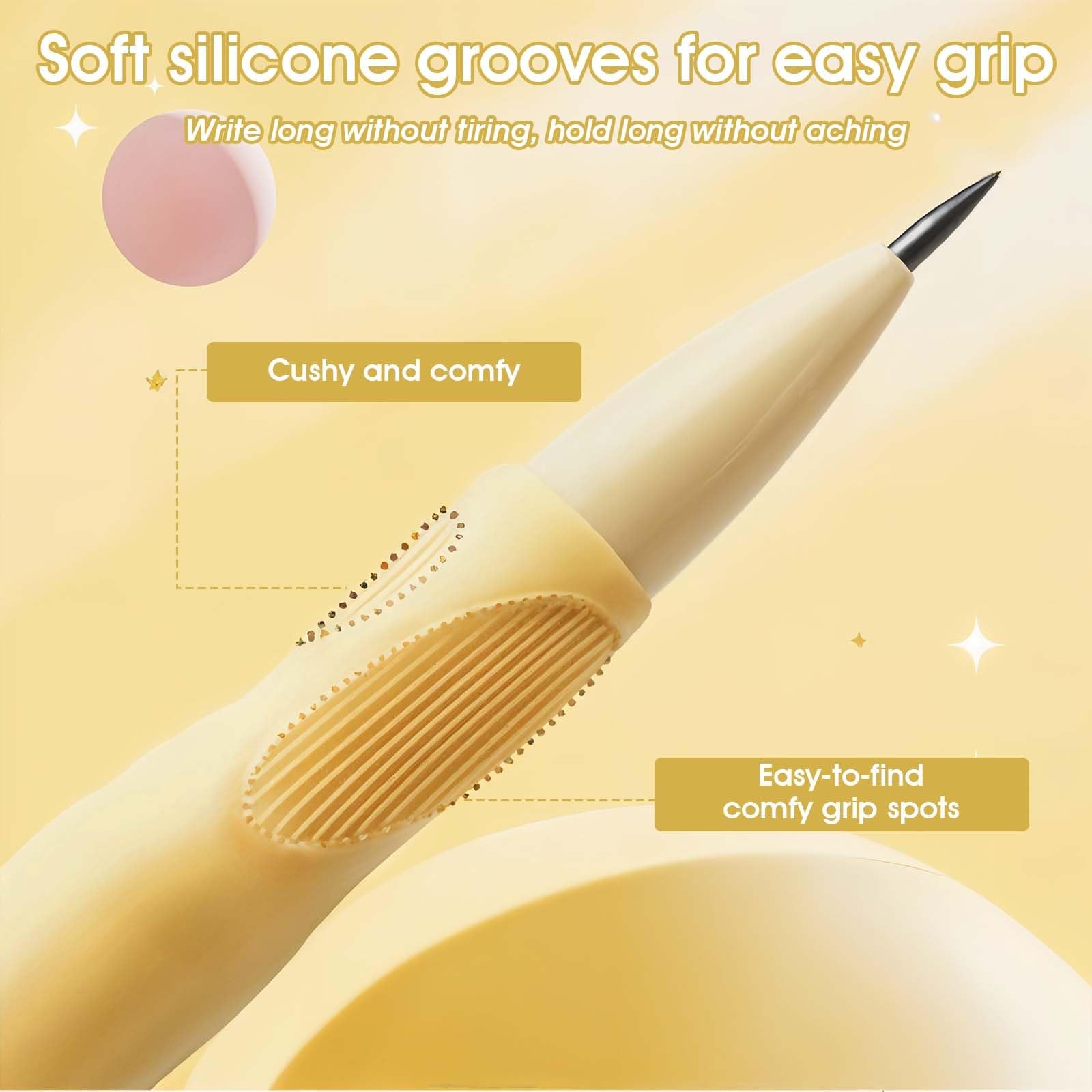 Mechanical Pencils Thick 2.0mm Comfort Grip Leads Erasers Colorful 6 PCS