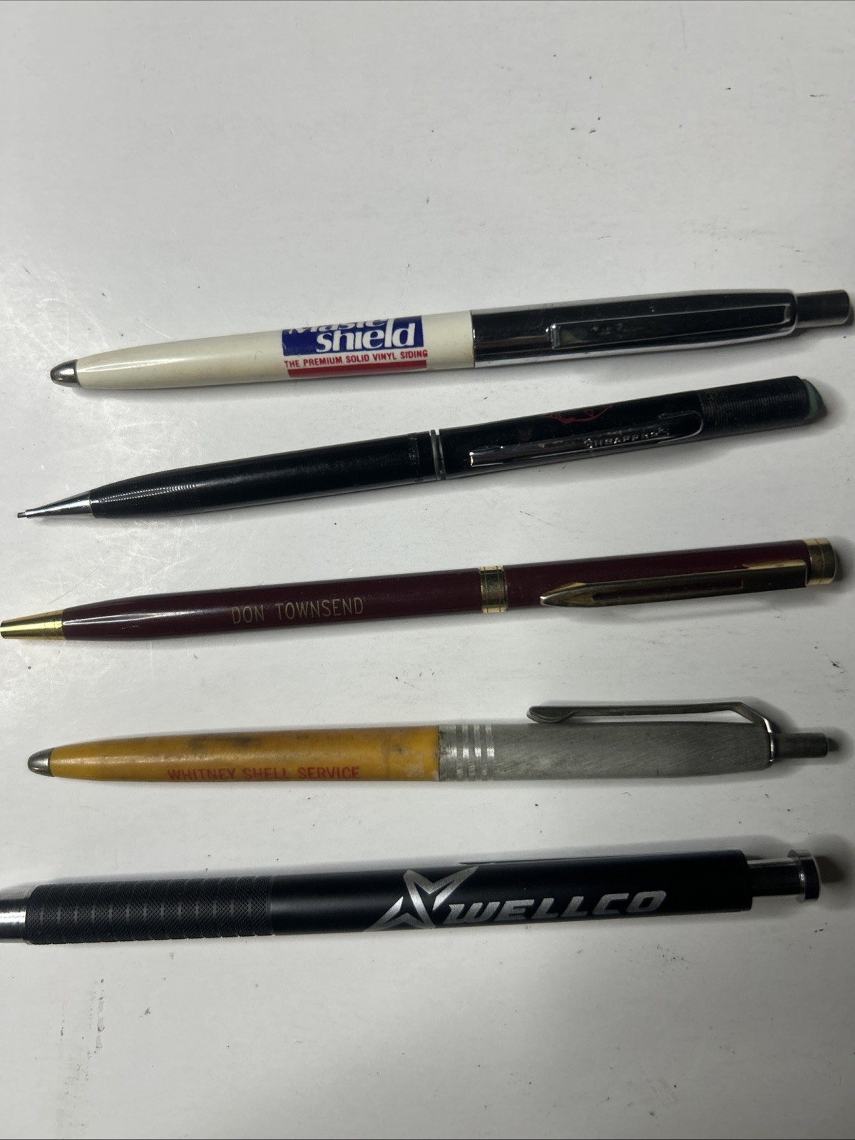 Vintage Advertising Pen Pencil Lot Sheaffer Bulldog Gas Shell Oil Everglide