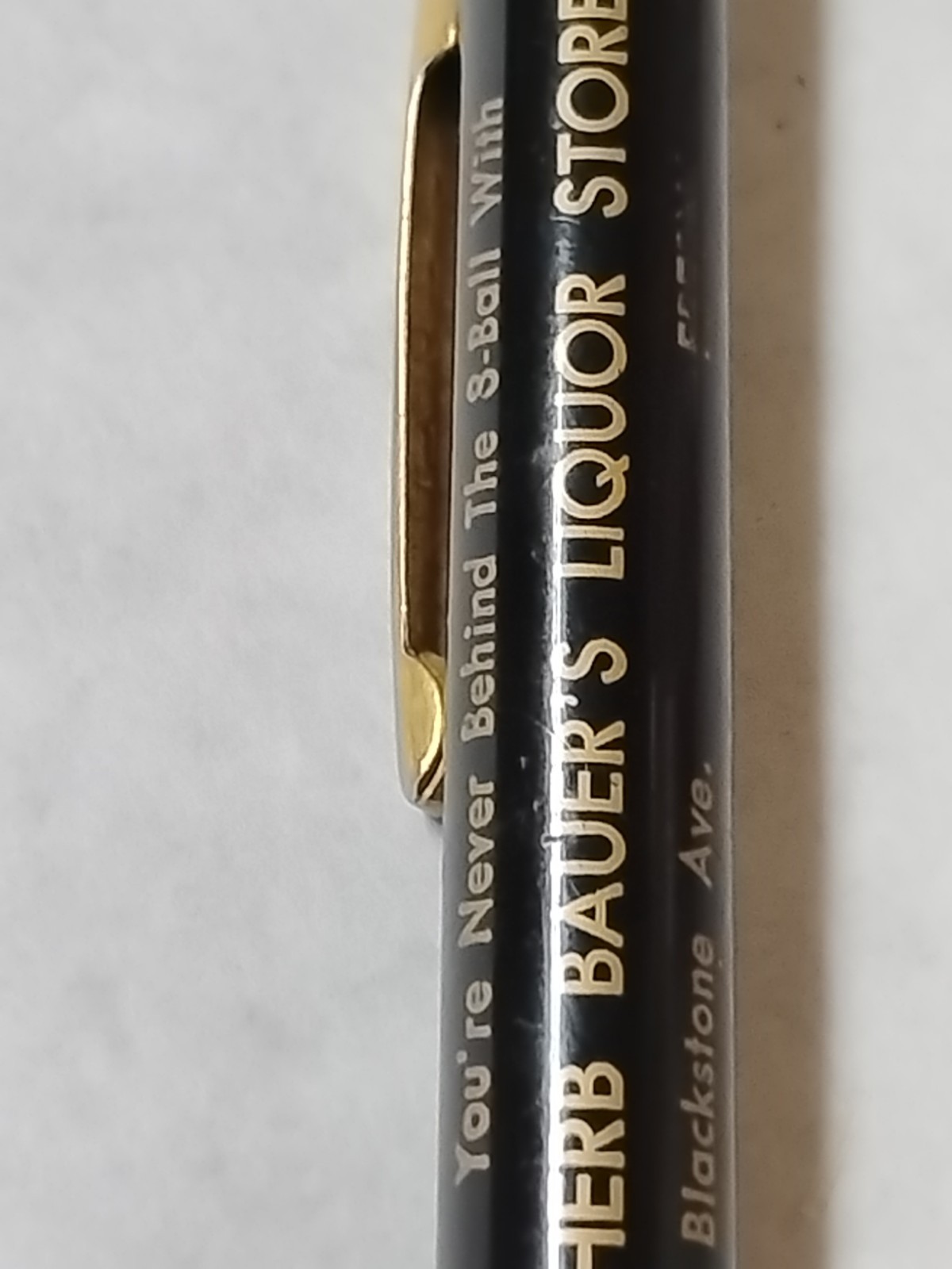 Vintage 1950s Redipoint Advertising pencil”Liquor Store” 8 Ball #D2