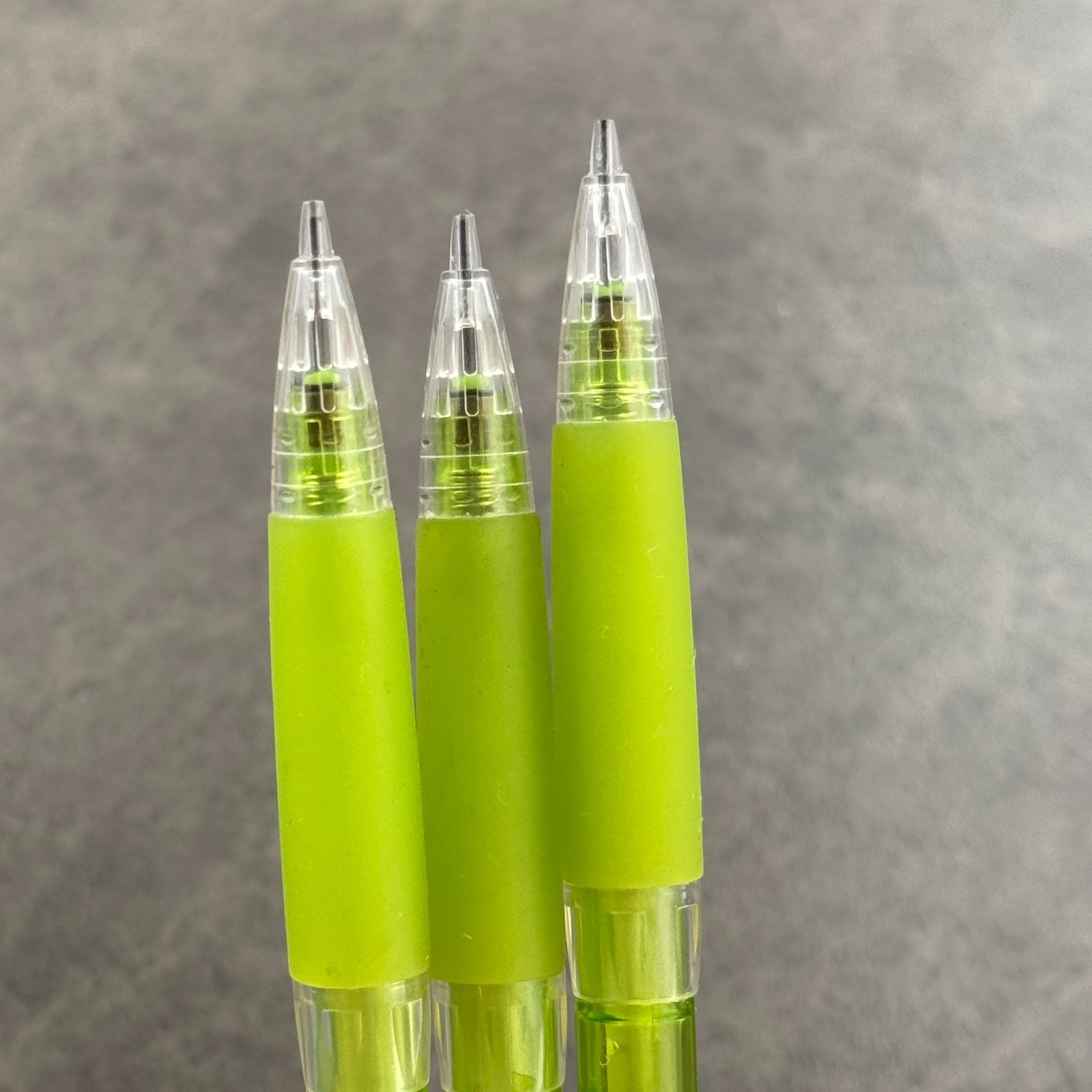 Vivo Neon Green Mechanical Pencil Lot x3, Vintage 90s – 0.7mm Lead