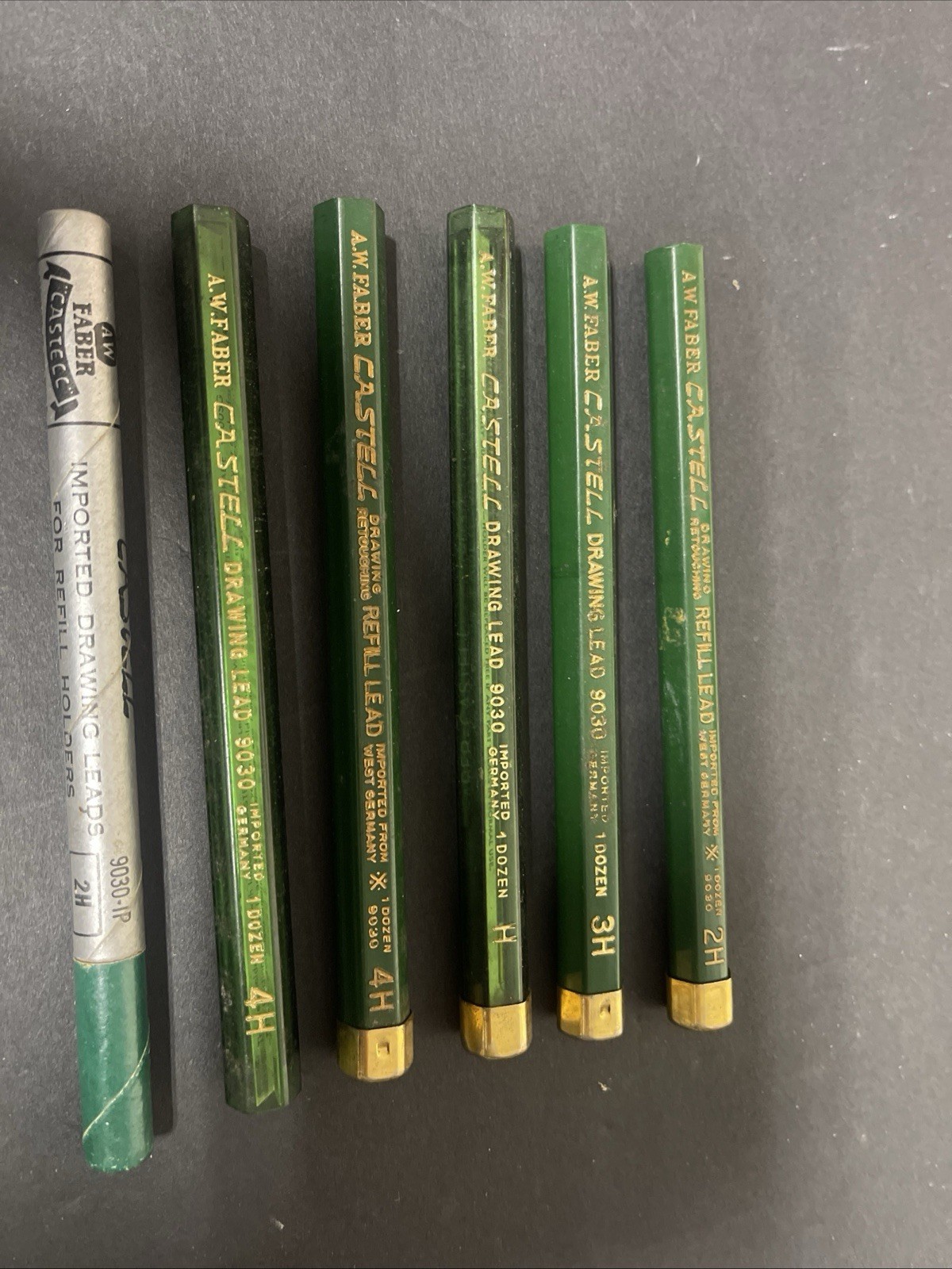 Lot Of Vintage A.W. Faber Castell Refill Leads Germany 3H 2H 4H H