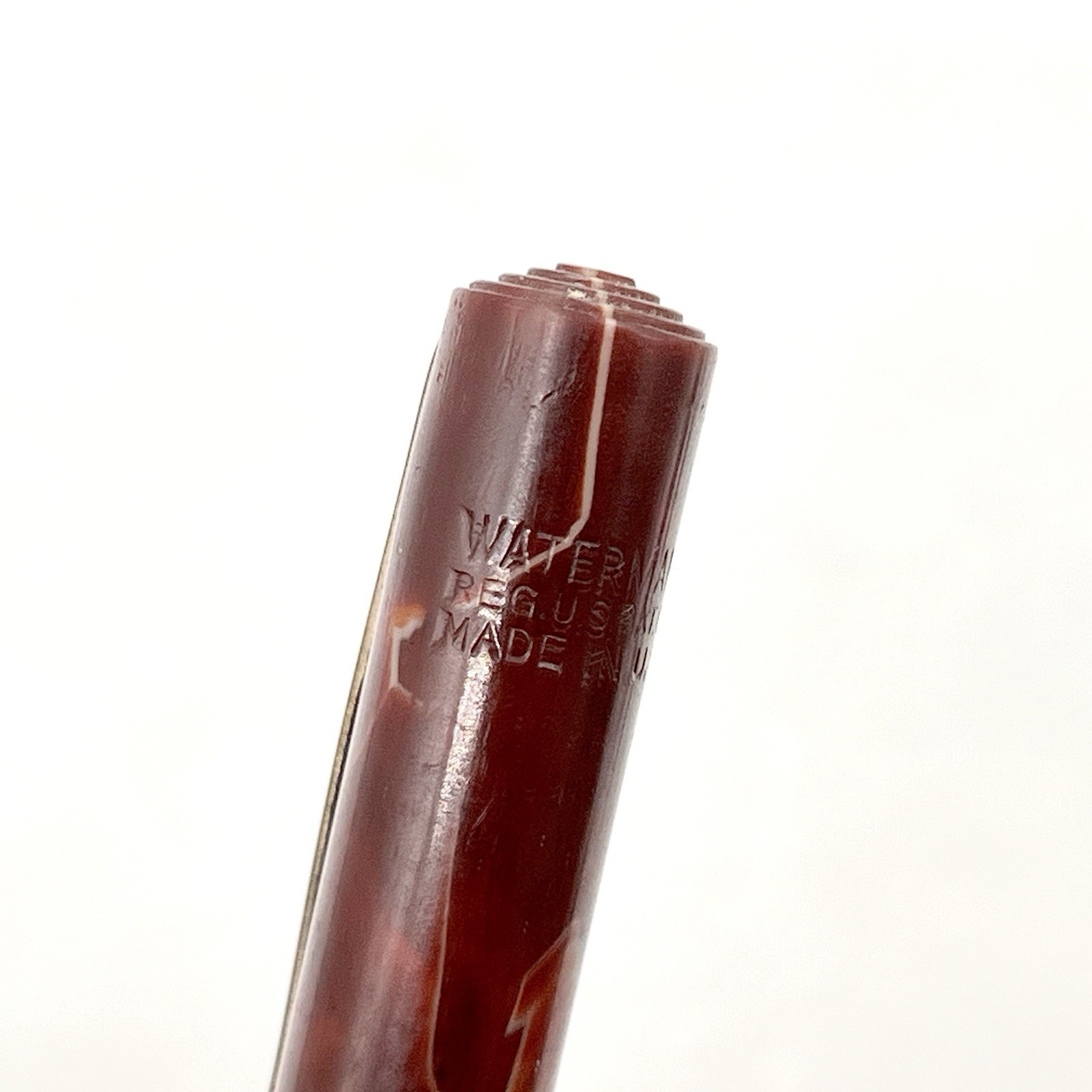 Waterman Mahogany Marble Celluloid Mechanical Pencil 5″ 1.1mm – Works