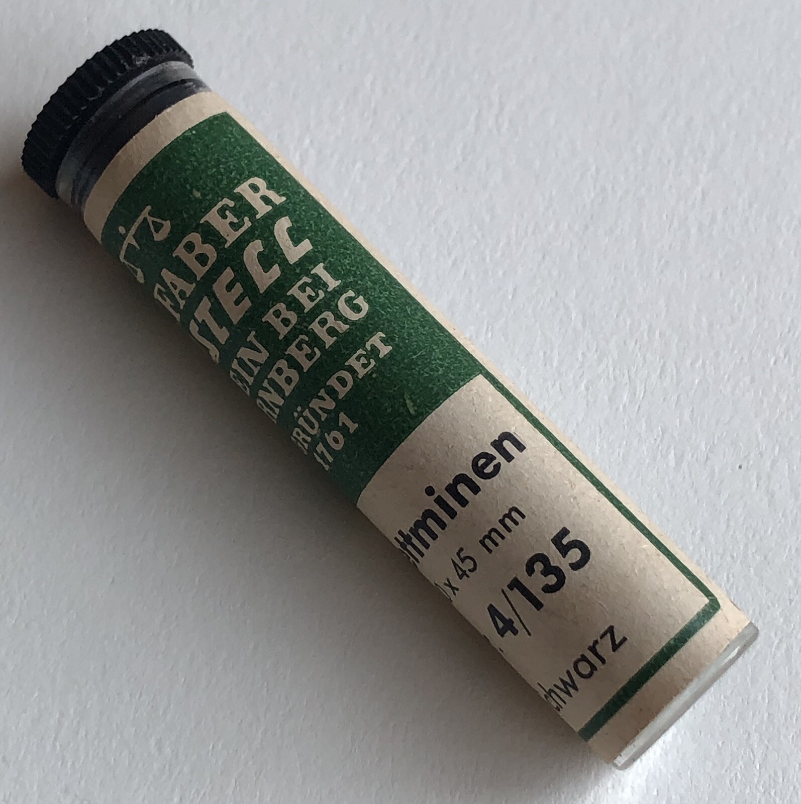 Vintage A. W. Faber Castell NOS 6pk Tube 3.8mm Mechanical Pencil Lead 1-3/4″