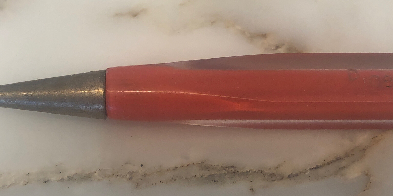 Vintage Square Lucite Mechanical Pencil Pigeon TWP Community Ctr Evansville IN