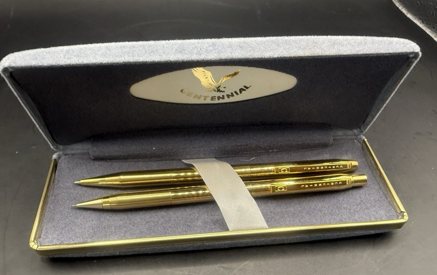 Centennial Mechanical Pencil & Pencil & Set Gray Velvet VTG READ