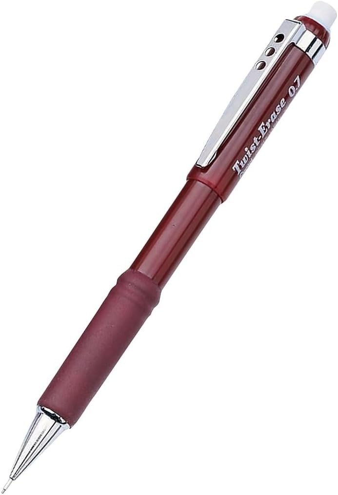 Twist-Erase III Mechanical Pencil, 0.7mm, Assorted Barrel Colors with 2 Erase…