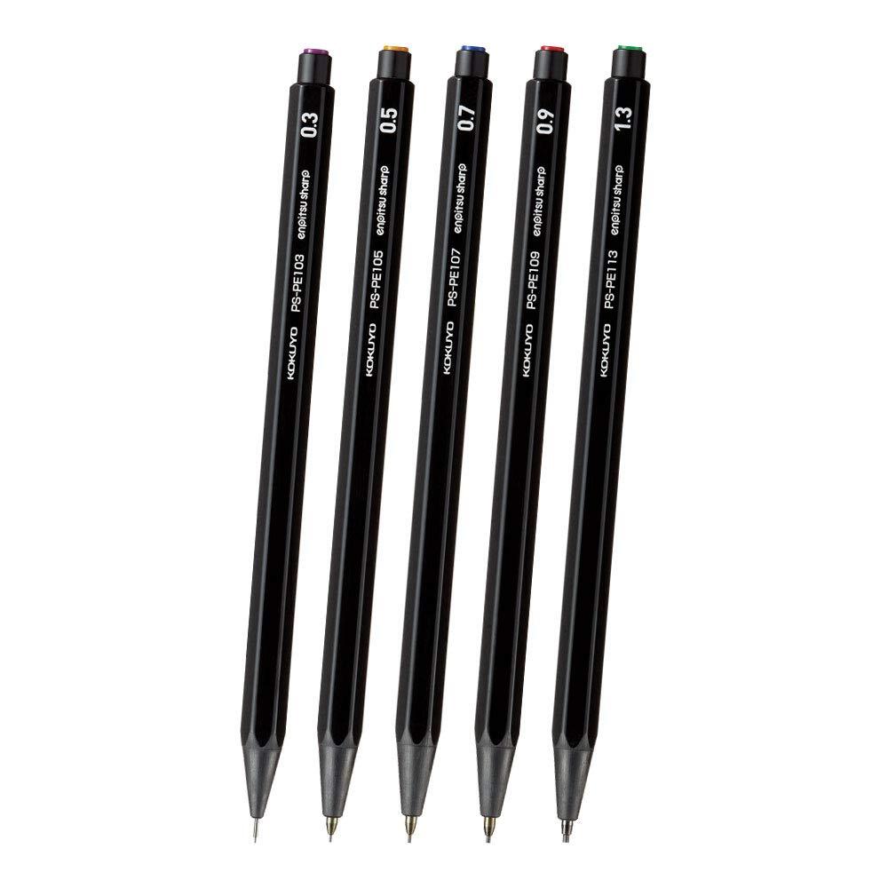 Kokuyo Mechanical Pencil Pencil Sharp Writing Comparing 5 Pieces Set Black PS-PE