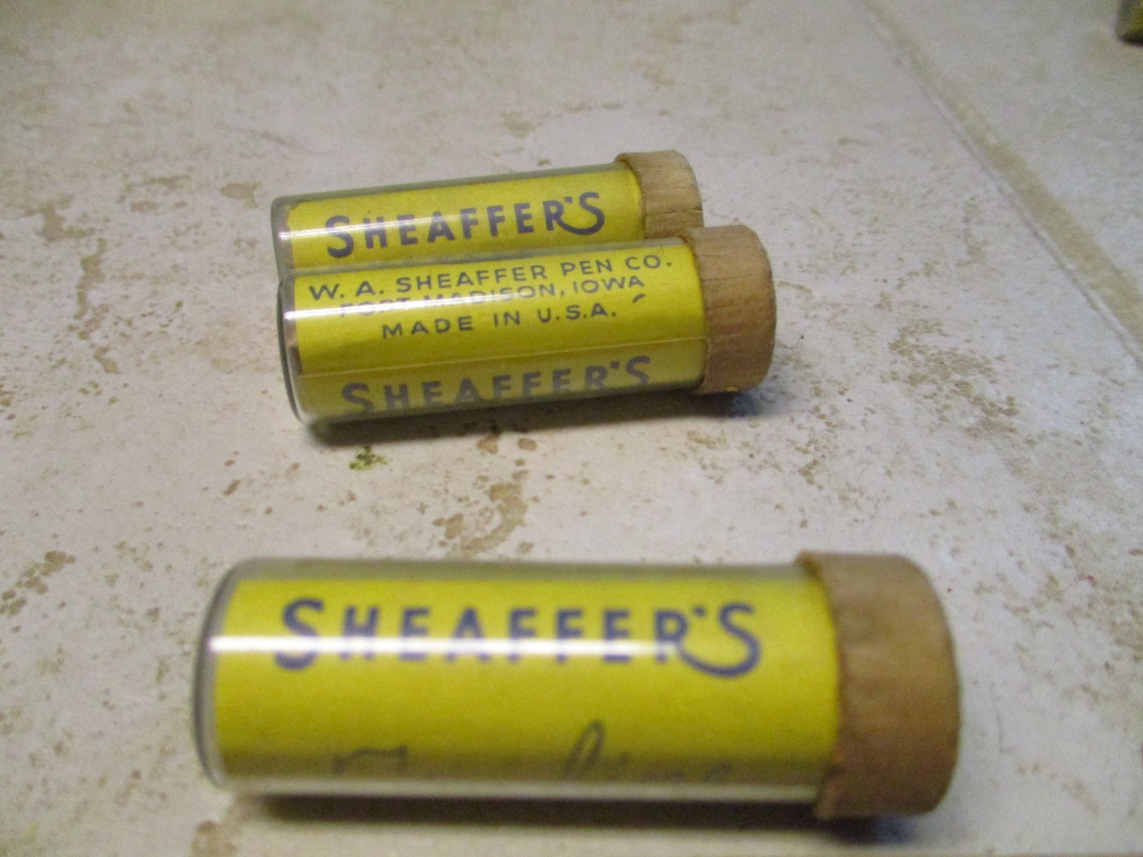 VTG Sheaffers Fineline .036 Leads F Glass Tubes Qty3 Mechanical Pencil L25