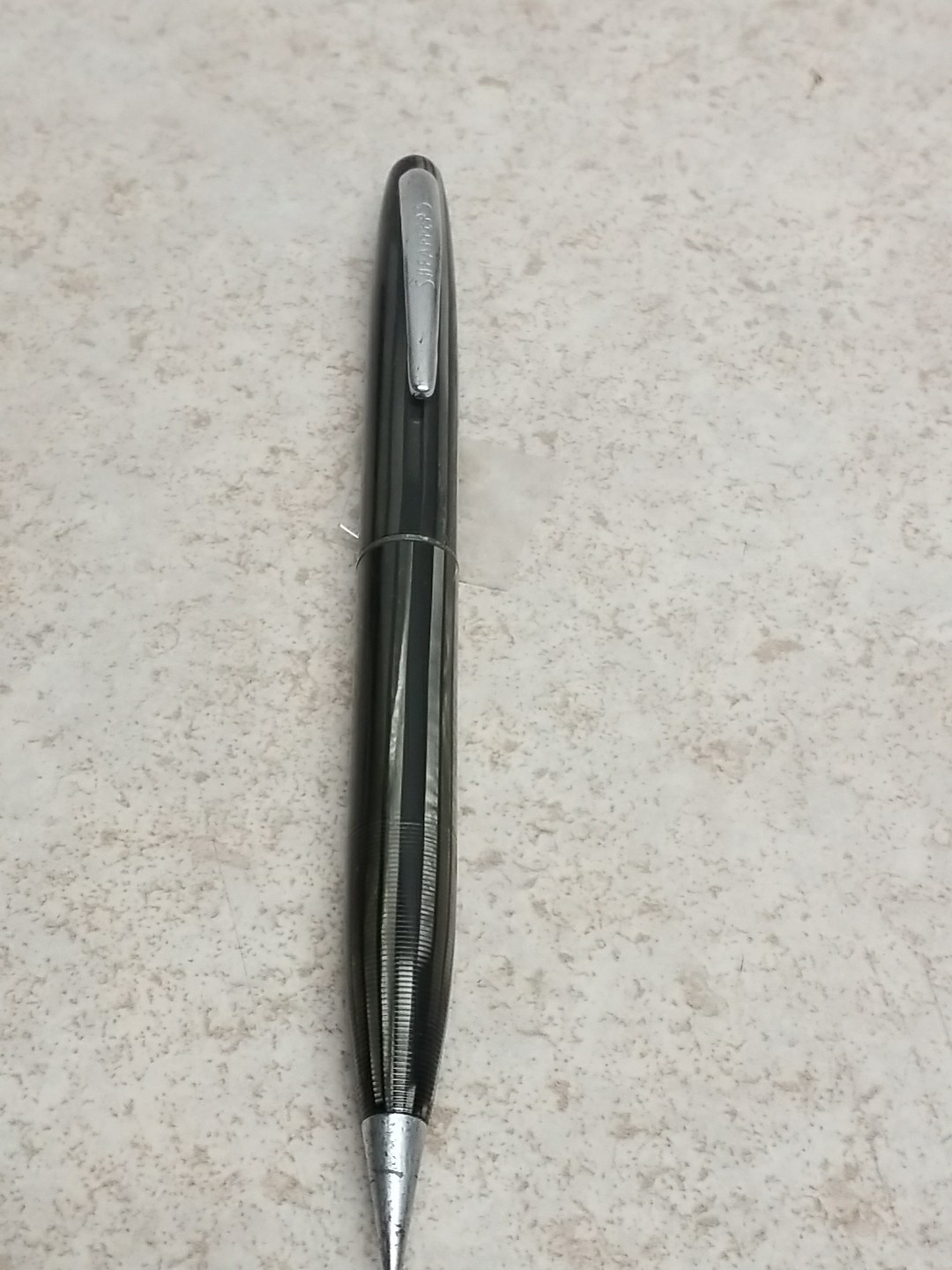 Sheaffer Balance Jr. Green Striated & Chrome 0.9mm Pencil , Monogram READ