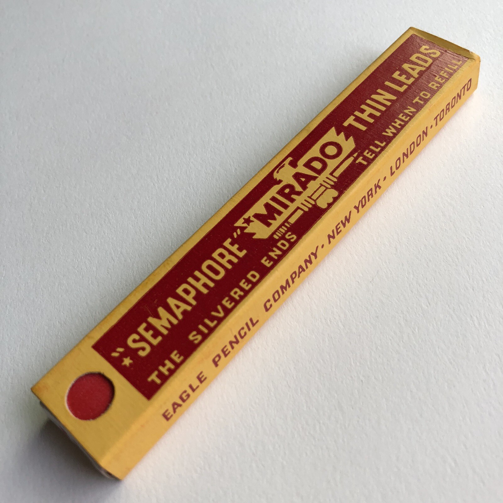 Vintage EAGLE Mirado Semaphore RED 1.18mm Mechanical Pencil Lead NOS 12pk USA