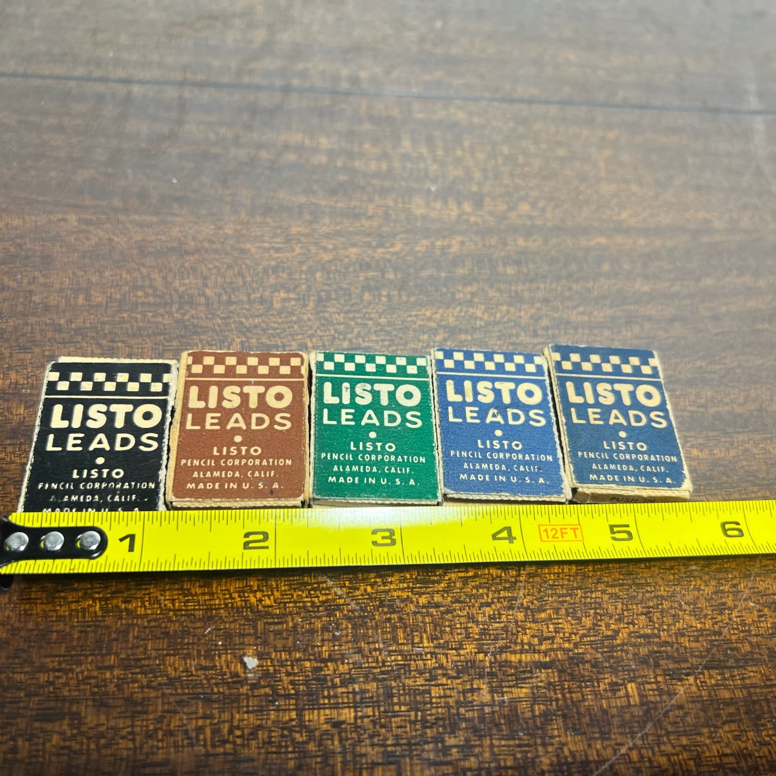 VTG Listo Leads No 162 Marking Lead Lot Blue Green Brown Black Made in USA