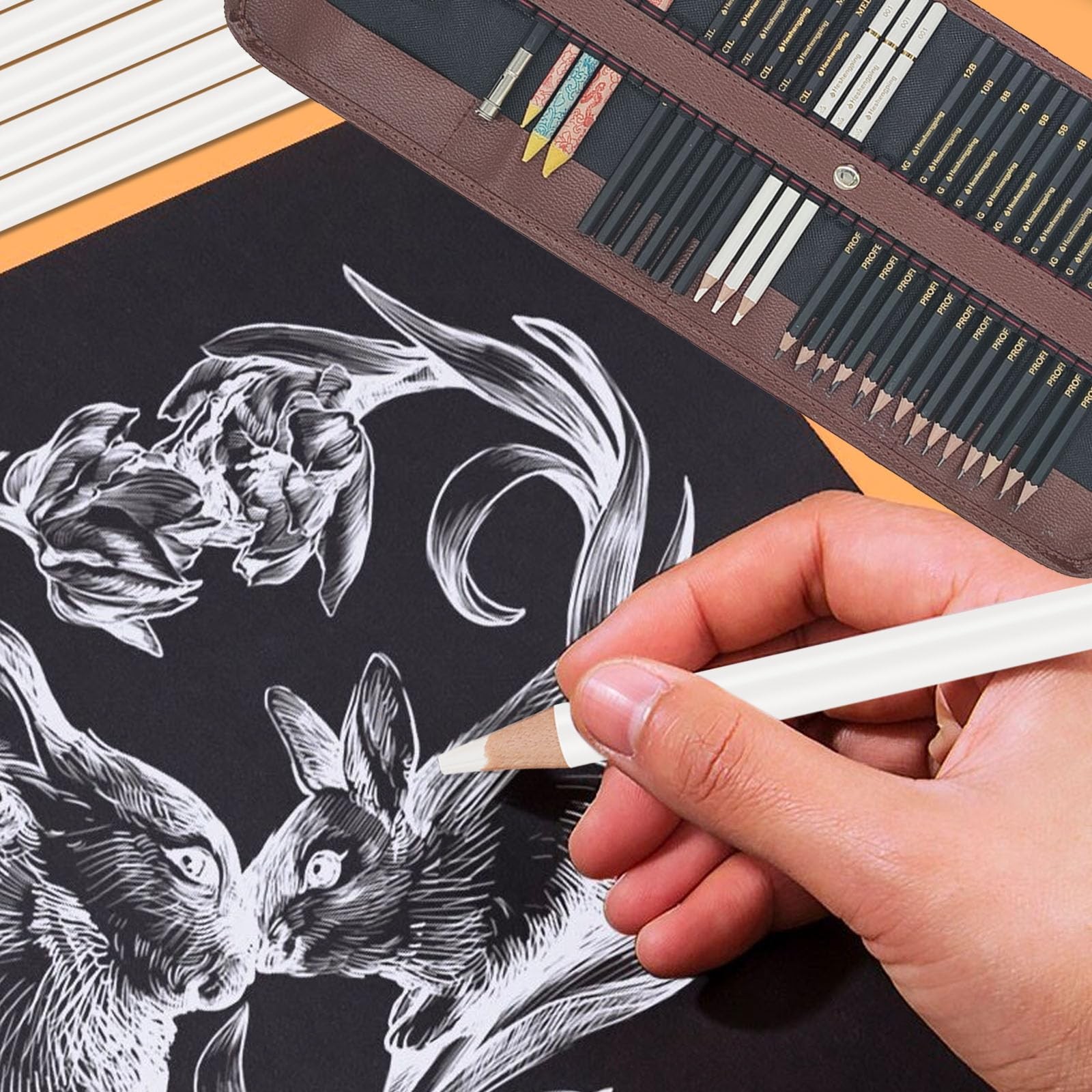 Heshengping 31 Drawing 1 Count (Pack of 1), 31 Pack Sketch pencil set