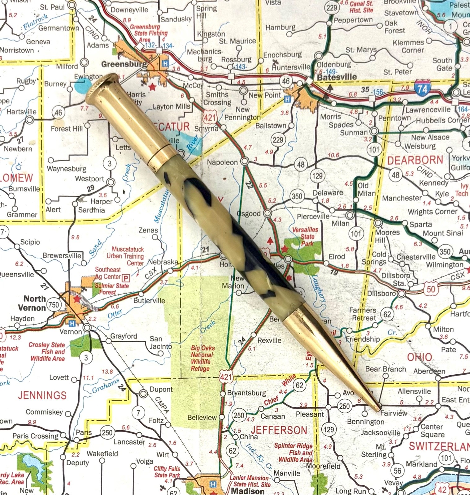 Vintage 1920s Moore mechanical pencil w/ gold-filled trim – “military clip”