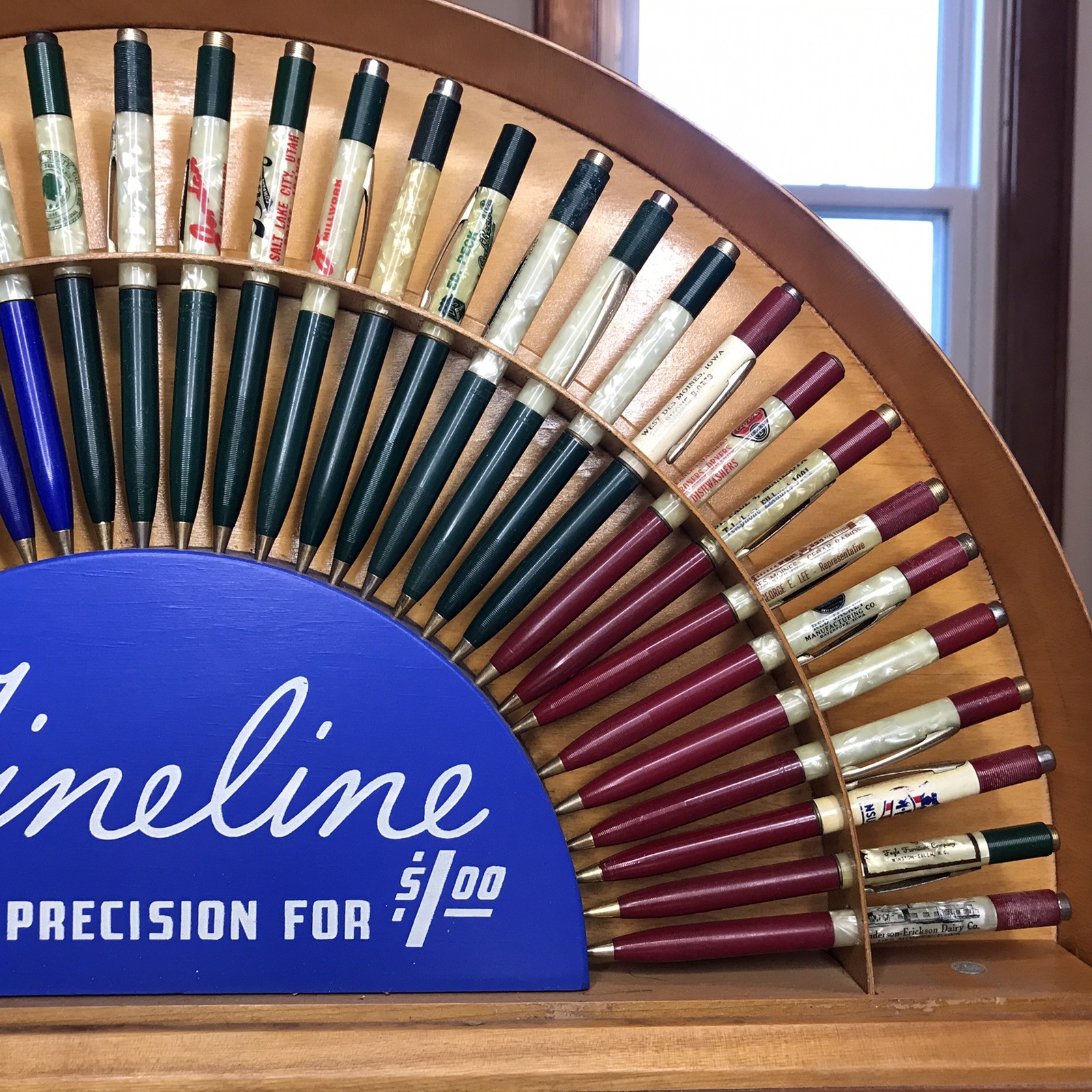 Vintage 1950’s Sheaffer Fineline Store Counter Display w/36 Mechanical Pencils