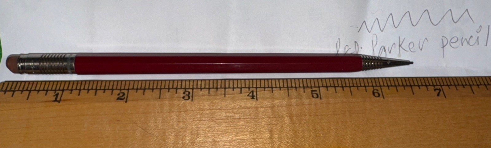 Vintage Red Parker Mechanical Pencil 6.5”