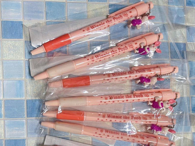 Disney Winnie the Pooh Piglet Mascot Mechanical Pencil Set of 9 ship From JAPAN◎