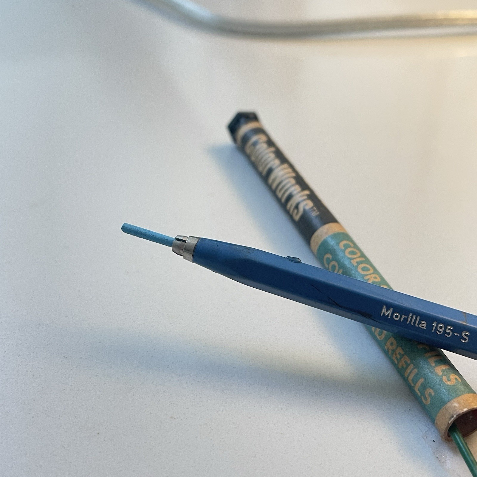 Vintage Drawing Lot Morilla Mechanical Pencil 195-S, Blue Red Green Leads