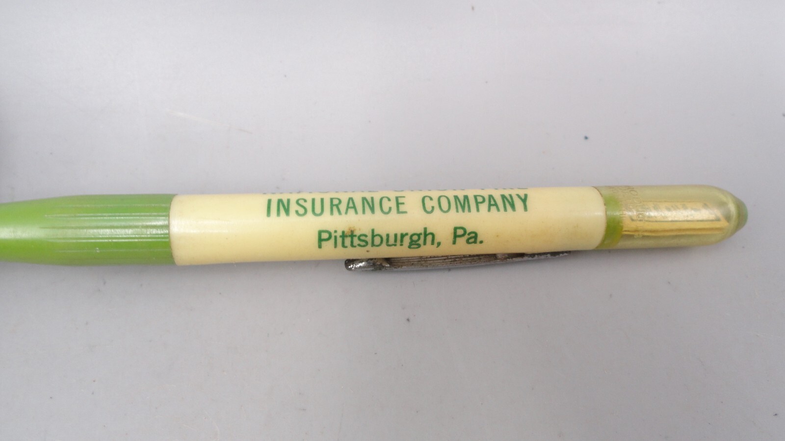 Vintage National Union Fire Insurance Company Pittsburgh Mechanical Twist Pencil