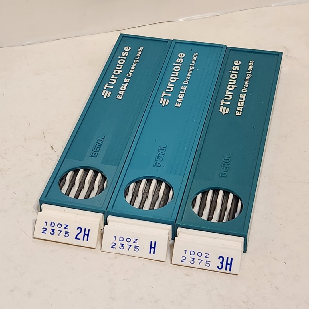 3 Boxes Berol Turquoise Eagle Drawing Leads H 2H 35H 29 Total Lead Refills 2375