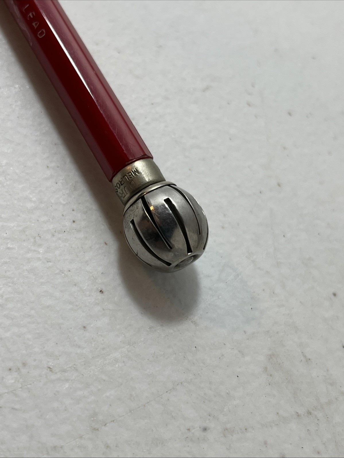 Durolite 1940s 50s Rotary phone dialer Topper Mechanical Pencil Red Antique