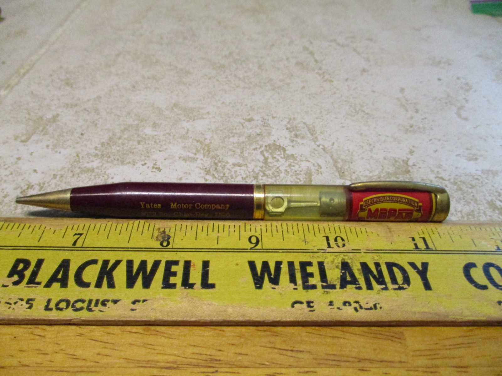 VTG MOPAR POWER PUNCH PARTS Mechanical Pencil Floating Floaty Advertisement M24