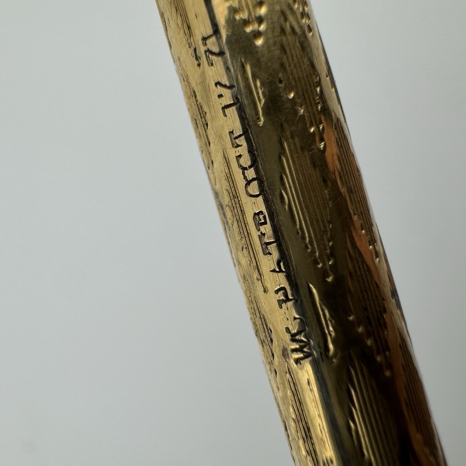 Antique Pearl & Gold Filled Retractable Mechanical Pencil Patd OCT 1771