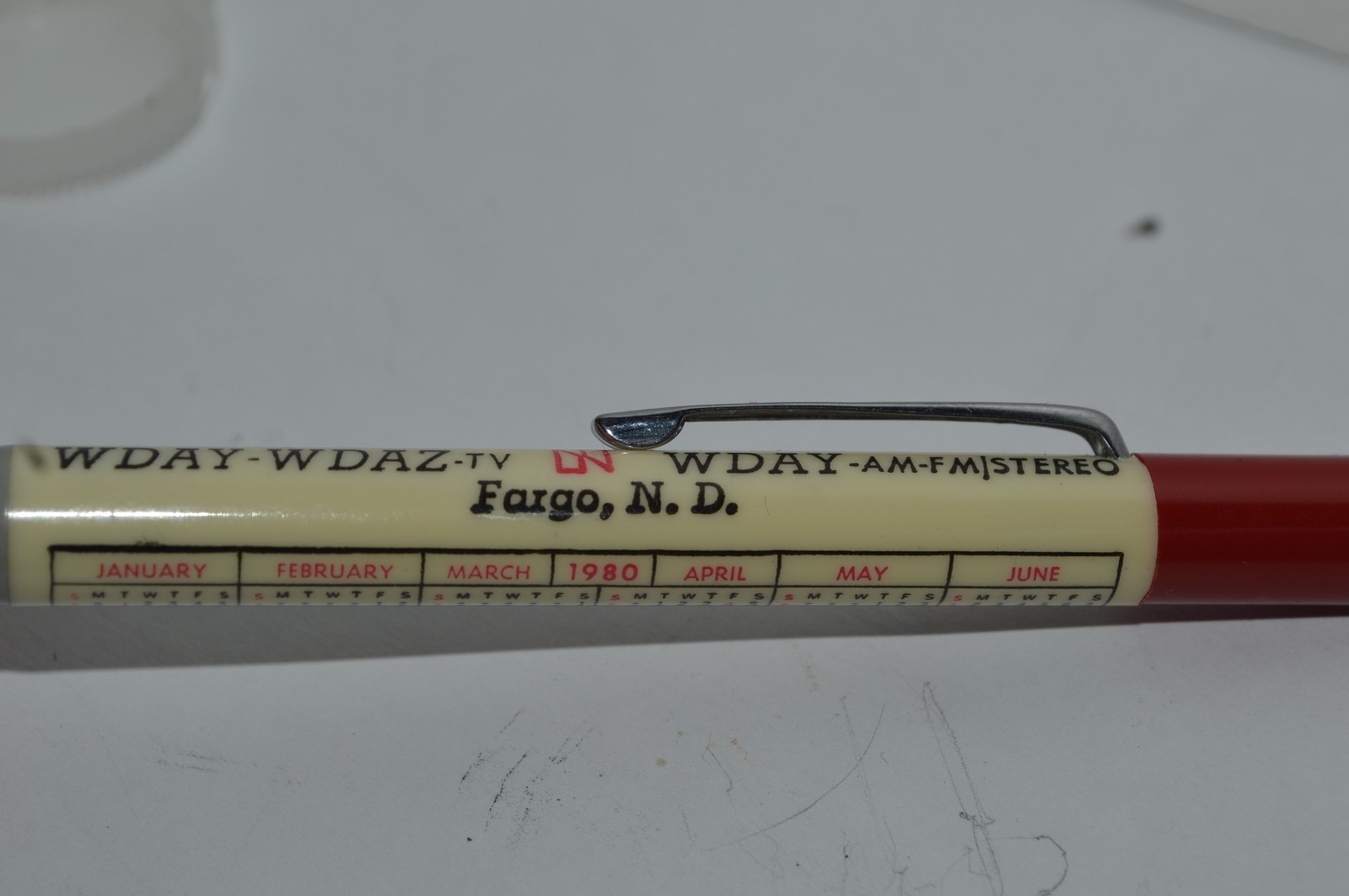 DUROLITE Mechanical Pencil 1984 Calendar Year WDAY-WDAZ TV Promo Near Mint Cond